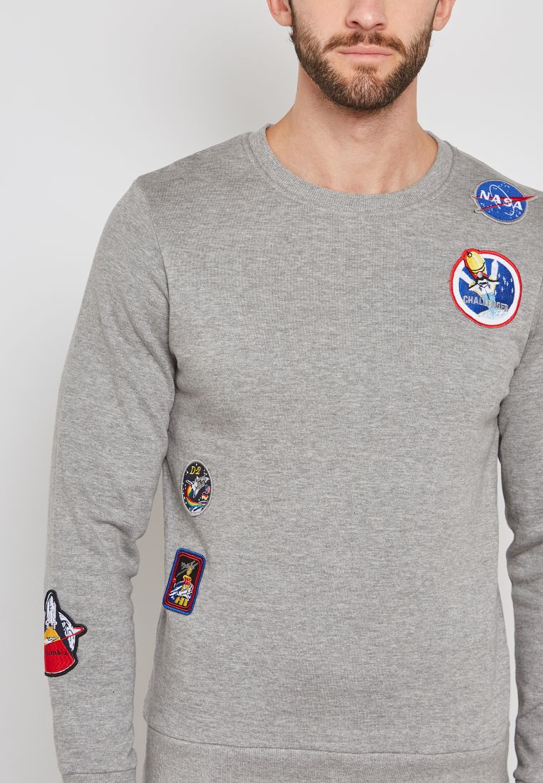 Nasa Long Sleeve Sweatshirt Grey