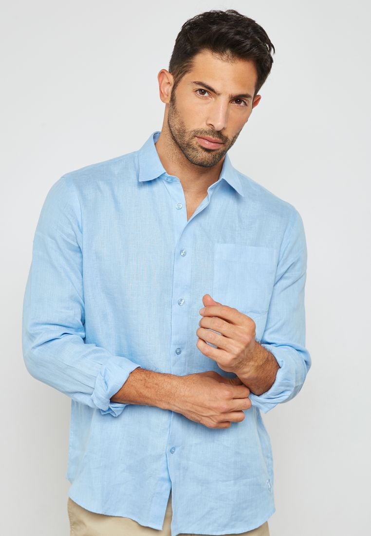 فيلبريكوين قميص من الكتان أزرق - Image 1