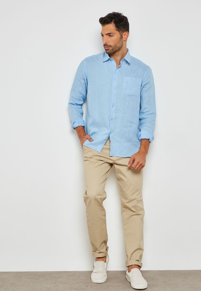 فيلبريكوين قميص من الكتان أزرق - Image 4