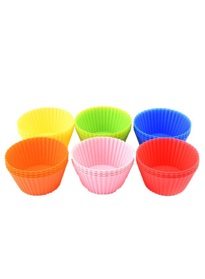 24-Piece Muffin Chocolate Cake Cup Set Multicolour 7cm