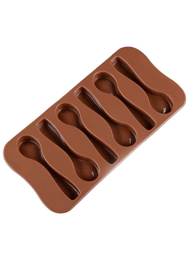 Spoon Shape Chocolate Cake Decorating Mould Brown 