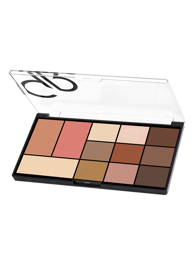 Golden Rose City Style Face And Eye Palette 01 Warm Nude 