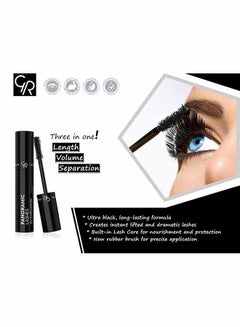 Golden Rose Panoramic Lashes All In One Mascara Black  - Image 2