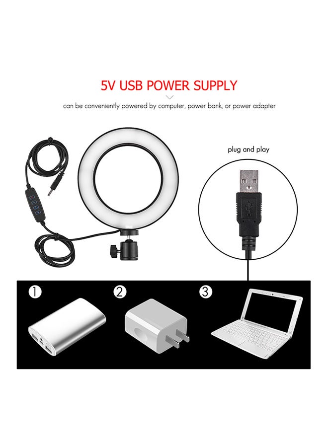 8 Inch Desktop Mini LED Video Ring Light Lamp Multicolour - Image 2