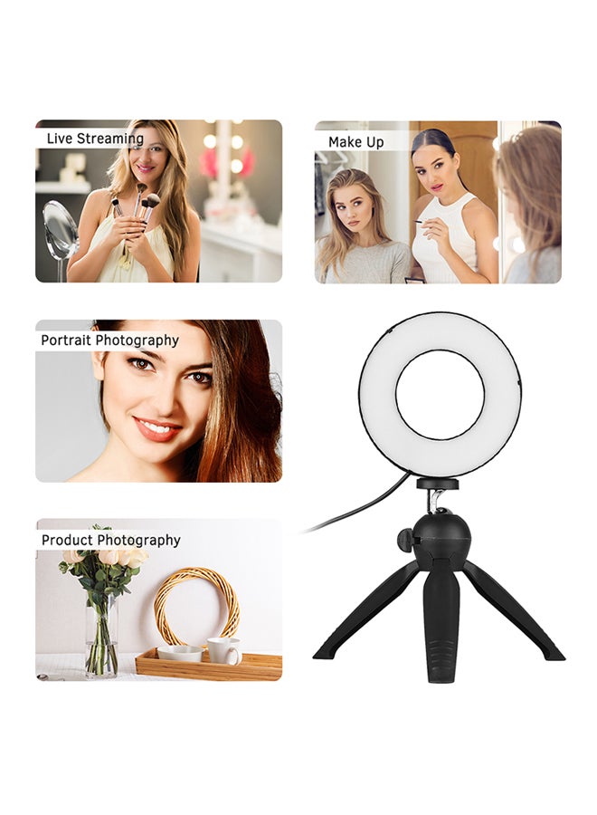 LED Ring Light Lamp Black - Image 3