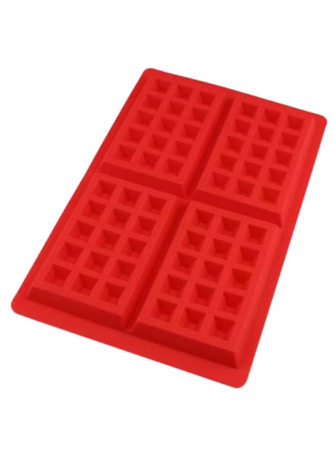 Rectangle Shaped Waffle Model Red 28centimeter