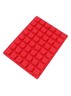 48 Letters Of The Alphabet Chocolate Mould Red 24cm