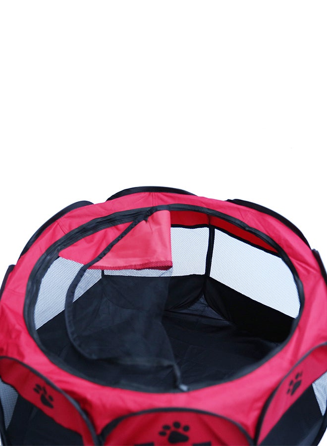 Generic - Detachable Foldable Octagonal Pet Fence Tent Red 58x3x38cm - Image 1