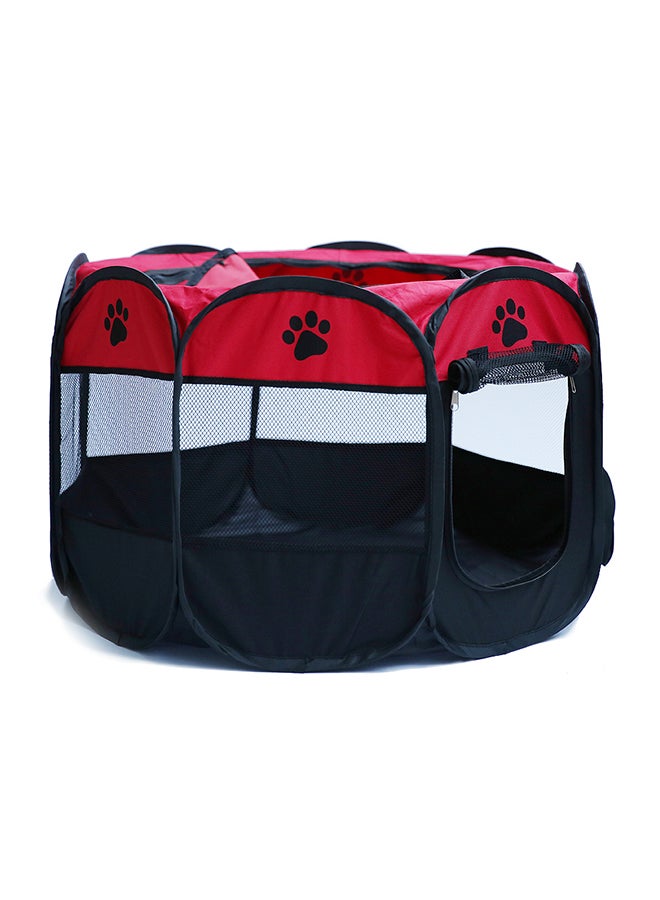 قفص/ ساحة لعب متنقلة قابلة للفك والطي بتصميم ثماني الشكل للكلاب الصغيرة أحمر 45x3x32Ø³Ù†ØªÙŠÙ…ØªØ± - Image 2