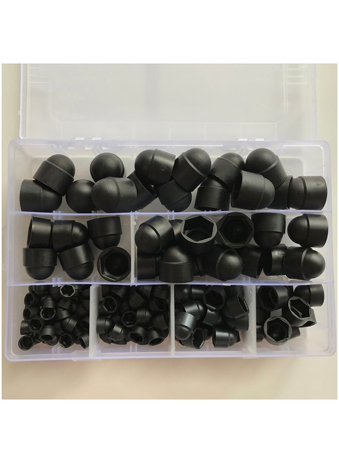 145-Piece Nylon And Plastics Metric Dome Bolts Nuts Caps - Image 2