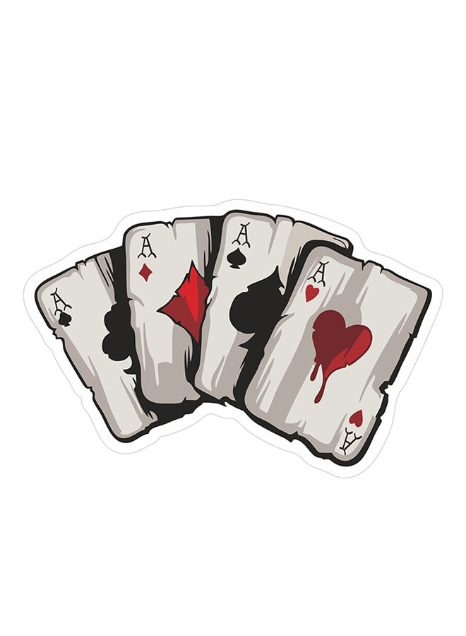 Playing Cards Car Sticker - Image 1