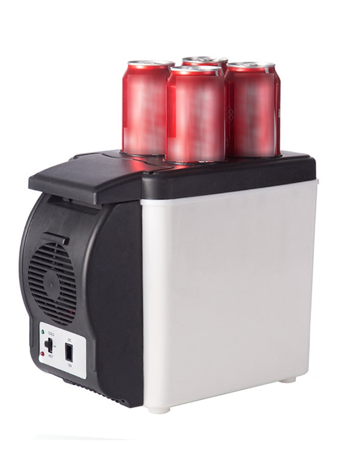 Generic Portable 4 Drink Holes Electric Fridge For Travel K936 6 L K936 White/Black  - Image 1