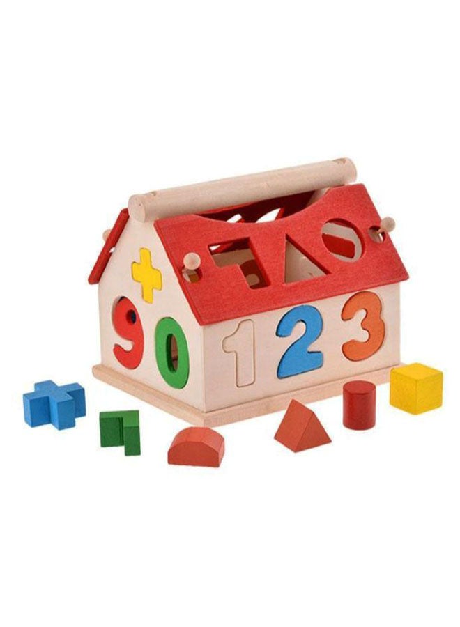 Number Shape Sorting Stacking House