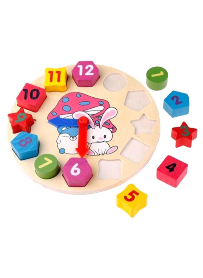 لعبة مكعبات البناء بتصميم ساعة بنمط هندسي - Image 2