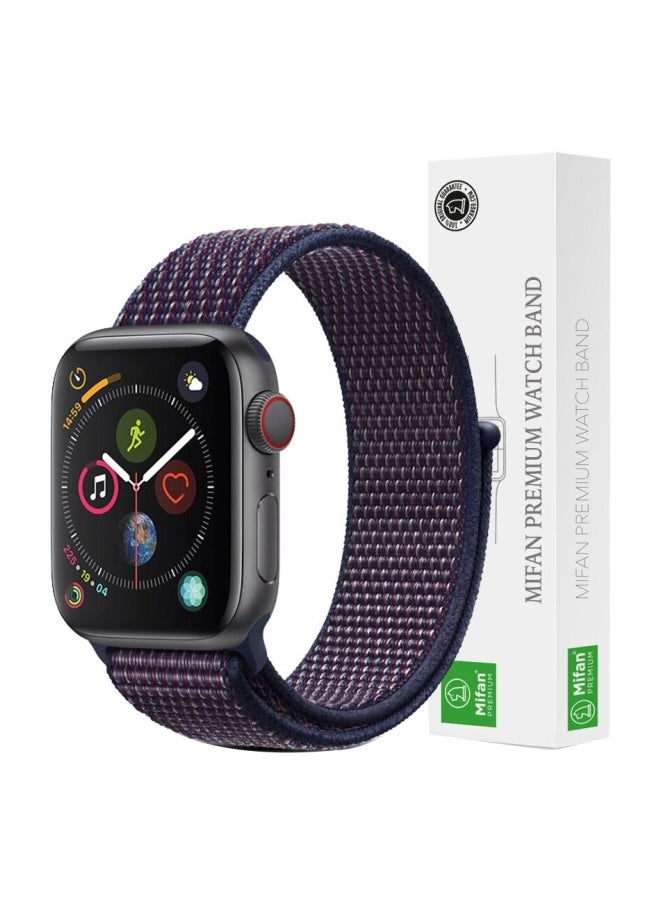 سوارٌ مضاد للعرق لساعة أبل ووتش سيريز 1/ 2/ 3/ 4 بمقاس 40/ 38 مم . أنديجو بلو