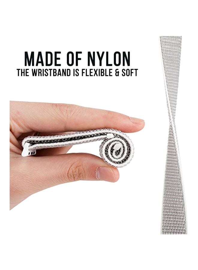 Mifan - Nylon Replacement Band For Apple Watch Series 1/2/3/4 - 40mm/38mm Seashell Silver - Image 1