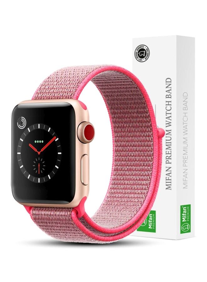 ميفان سوار بديل لسلسلة ساعات أبل 1/2/3/4 مقاس 40/38 مم وردي بريلينت - Image 3