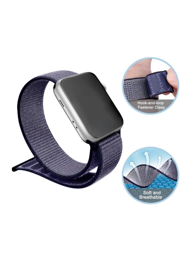 ميفان سوار بديل من النايلون لساعة أبل سيريز 1/ 2/ 3/ 4 مقاس 40/ 38 مم أزرق داكن - Image 2
