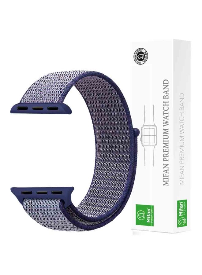 ميفان سوار بديل من النايلون لساعة أبل سيريز 1/ 2/ 3/ 4 مقاس 40/ 38 مم أزرق داكن - Image 1