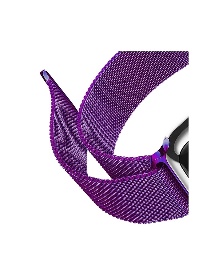 ميفان سوار بديل لساعة أبل ووتش سيريز 1/2/3/4 مقاس 42/44 مم أرجواني ميش - Image 2