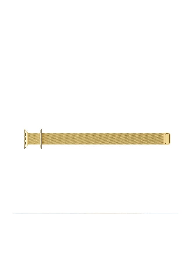 ميفان سوار بديل لسلسلة ساعات أبل 1/2/3/4 مقاس 42/44 مم ذهبي شبكي - Image 2