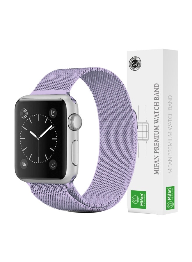 ميفان سوار بديل من الستانلس ستيل لساعة أبل سيريز 1/2/3/4 مقاس ‎40/38 مم خزامي - Image 1