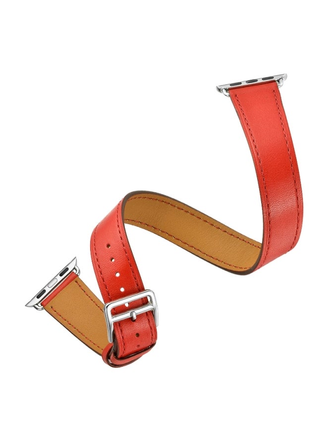 ميفان سوار بديل لسلسلة ساعات أبل 1/2/3/4 مقاس 38/40 مم أحمر - Image 1