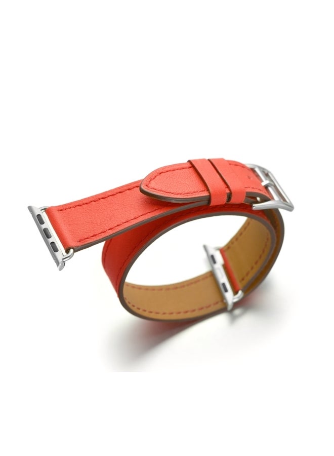 ميفان سوار بديل لسلسلة ساعات أبل 1/2/3/4 مقاس 38/40 مم أحمر - Image 2