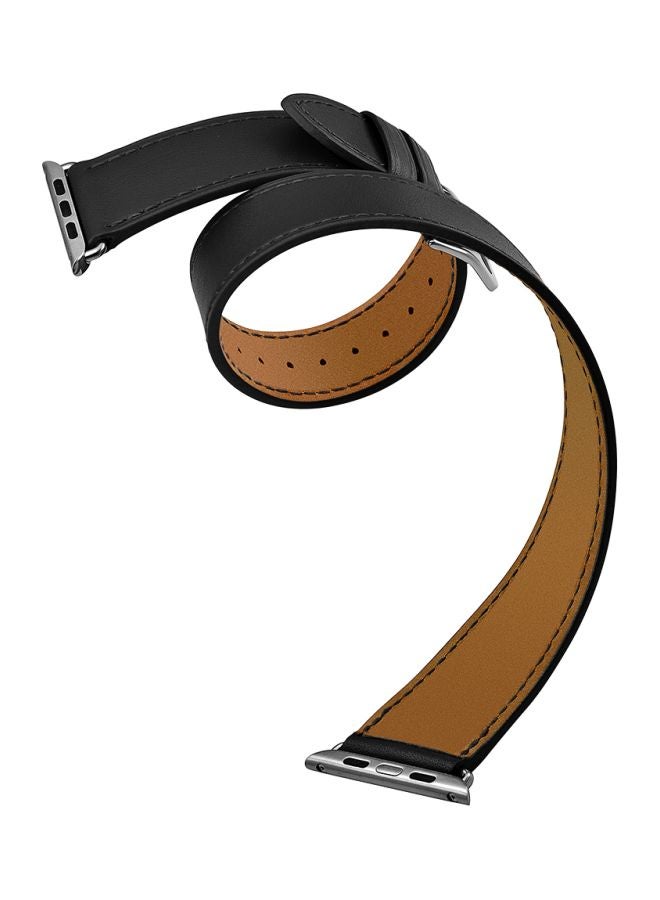 ميفان سوار بديل لسلسلة ساعات أبل 1/2/3/4 مقاس 42/44 مم أسود - Image 1