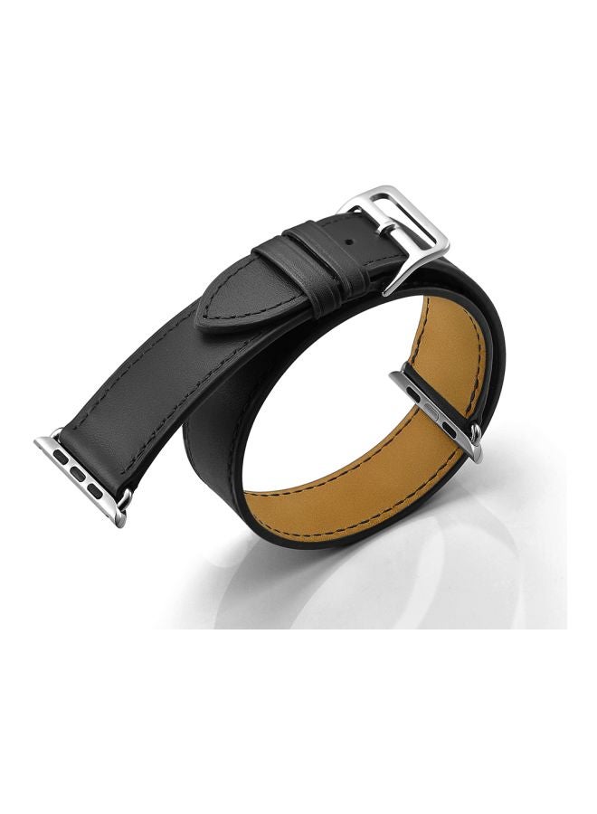 ميفان سوار بديل لسلسلة ساعات أبل 1/2/3/4 مقاس 42/44 مم أسود - Image 3