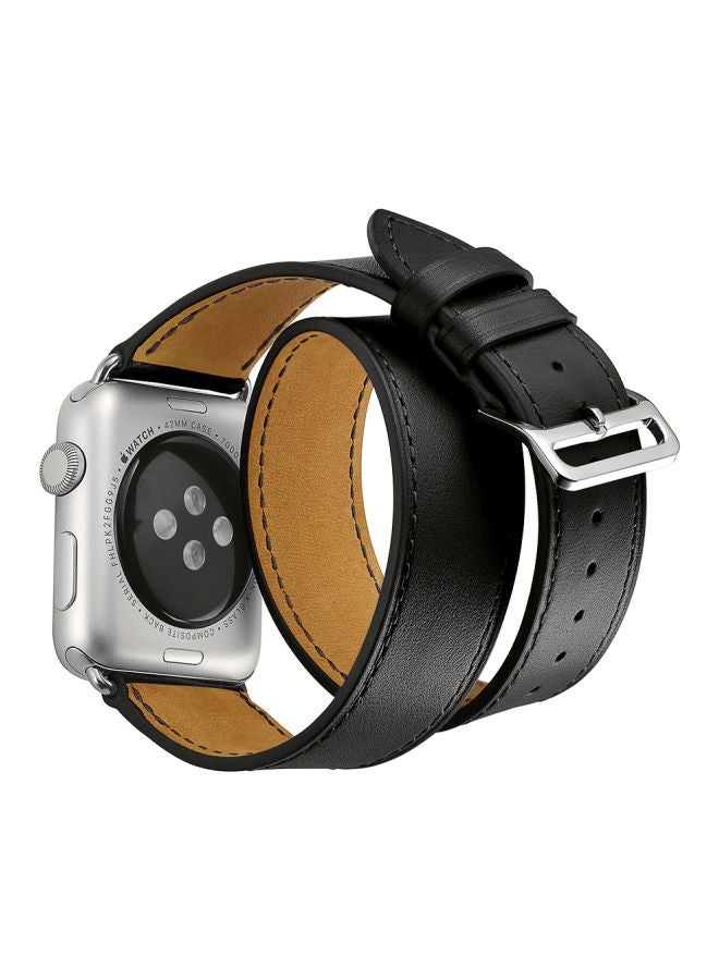 ميفان سوار بديل لسلسلة ساعات أبل 1/2/3/4 مقاس 42/44 مم أسود - Image 5