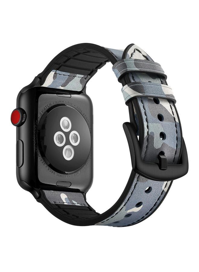 ميفان سوار بديل لسلسلة ساعات أبل 1/2/3/4 مقاس 42/44 مم أزرق مموه - Image 5