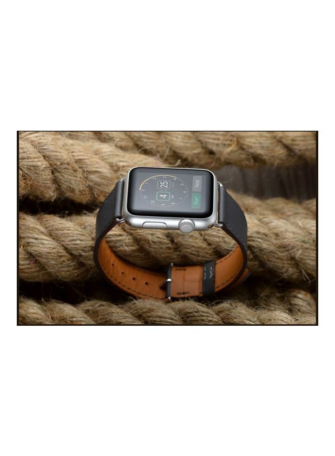 ميفان سوار بديل لسلسلة ساعات أبل 1/2/3/4 مقاس 42/44 مم أسود - Image 3