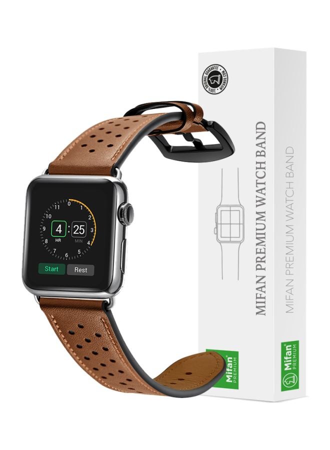 ميفان سوار بديل لسلسلة ساعات أبل 1/2/3/4 مقاس 40/38 مم بني - Image 1