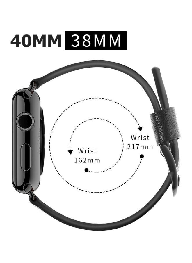 Mifan - Replacement Band For Apple Watch Series 1/2/3/4 40mm/38mm Black - Image 1