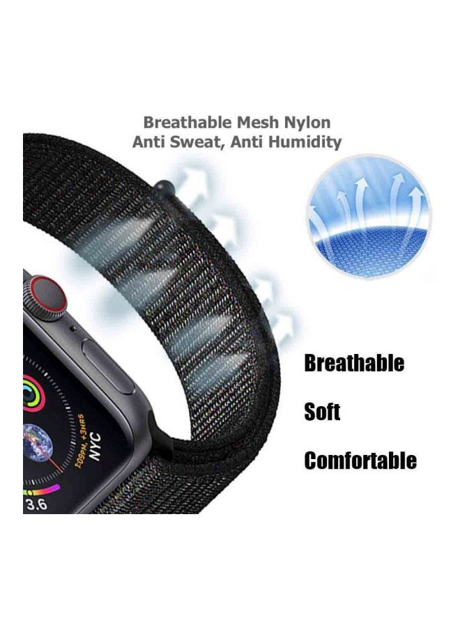 Mifan - Replacement Band For Apple Watch Series 5/4/3 Sport Edition-38mm and 40mm Black - Image 1