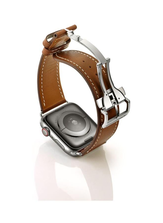Mifan - Replacement Band For Apple Watch Series 1/2/3/4 40/38 mm Brown - Image 1