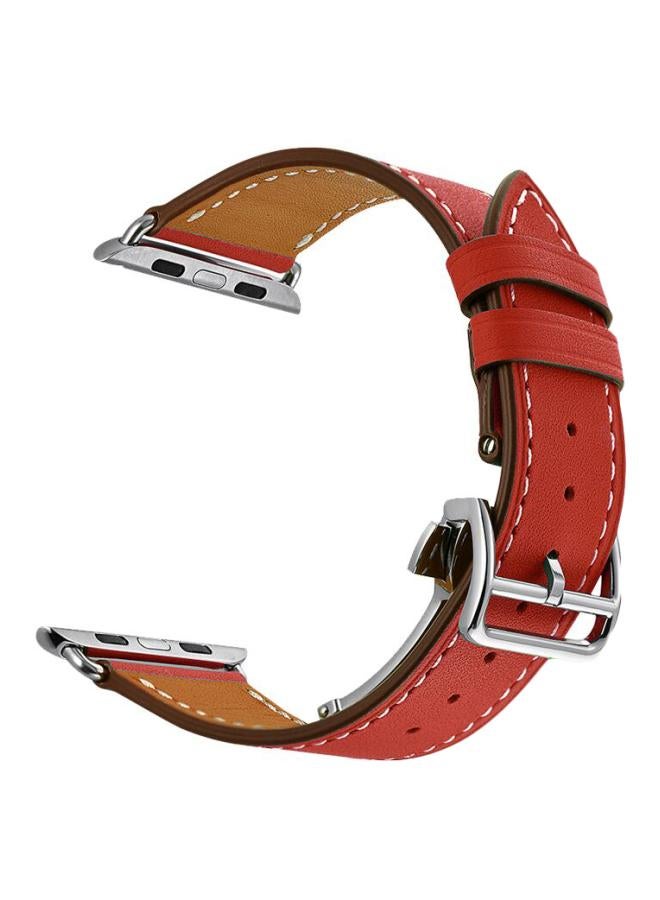 ميفان سوار بديل لسلسلة ساعات أبل 1/2/3/4 مقاس 38/40 مم أحمر - Image 1