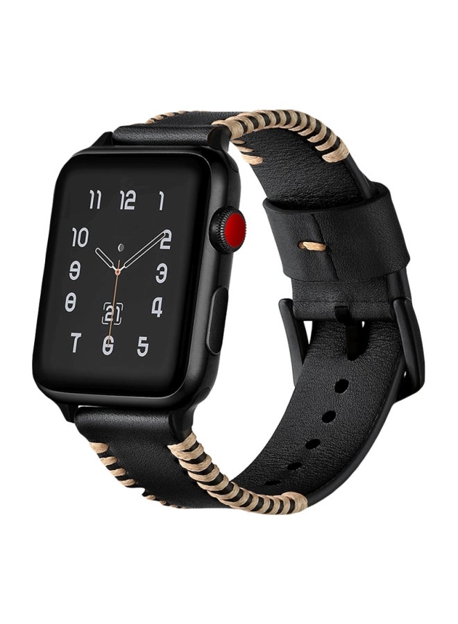 ميفان سوار بديل لسلسلة ساعات أبل 1/2/3/4 مقاس 42/44 مم أسود