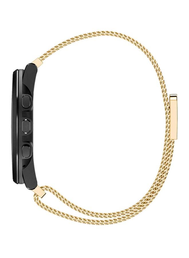 ميفان سوار بديل لساعة سامسونج\هواوي\فوسيل الذكية، قياس 22 مم ذهبي - Image 2