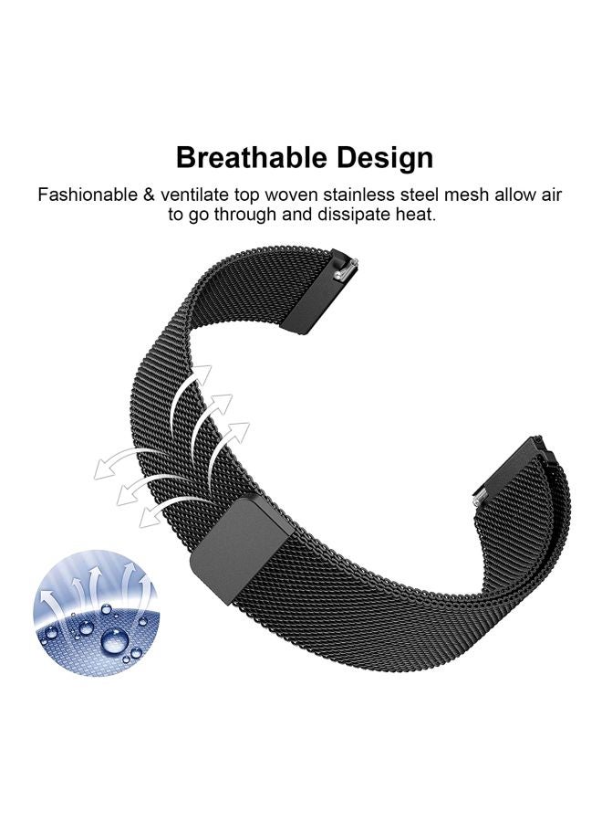 Mifan Replacement Band For Samsung/Huawei/Garmin/Fossil Smartwatch 22 mm Black - Image 4