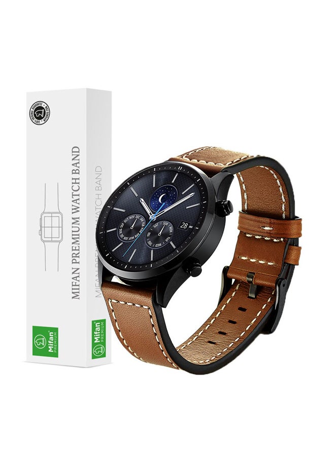 Mifan Replacement Band For Samsung/Huawei/Garmin/Fossil Smartwatch 22 mm Brown
