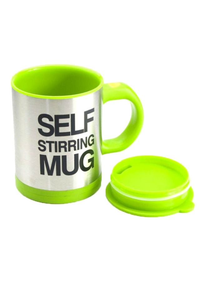 Stainless Steel Self Mixing Cup Green/Silver/Black 400ml - Image 1
