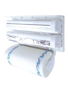 Generic Triple Paper Dispenser With Cutter White  - Image 1