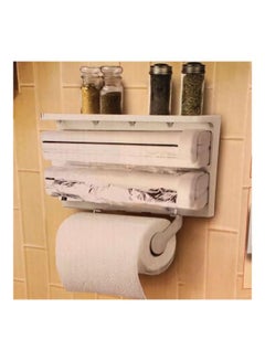 Generic Triple Paper Dispenser With Cutter White  - Image 3