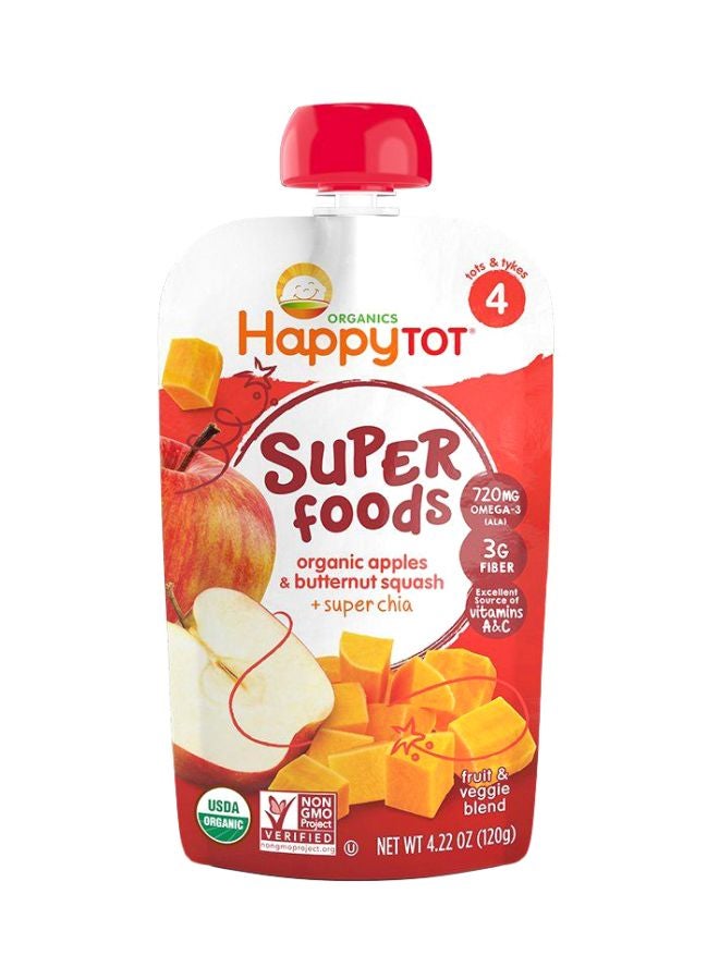 HAPPY Superfoods Organic Apples And Butternut Squash 120grams