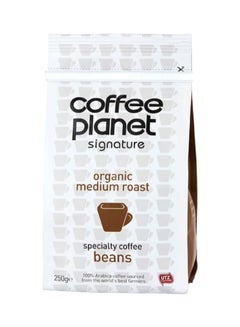 Coffee Planet Organic Medium Roast Coffee Beans 250grams 