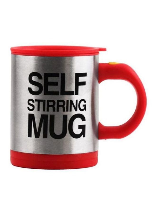 One Plus One Self Stirring Mug Silver/Red
