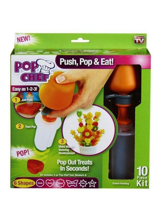 Pop Chef - Push, Pop And Eat! Slicer Orange/White/Clear - Image 1