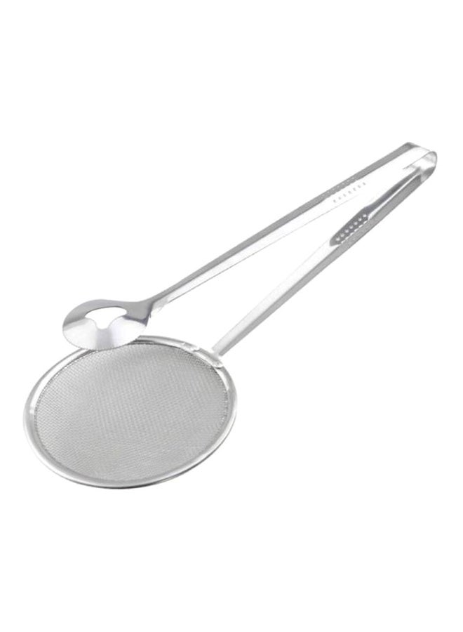 Stainless Steel Colander Scoop Silver 28x10cm 